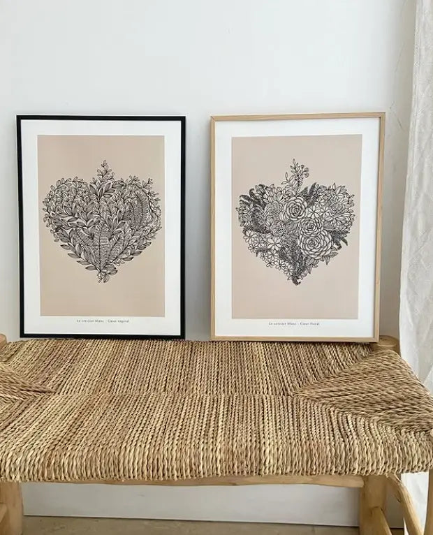 Affiche murale Coeur végétal Le cerisier blanc
