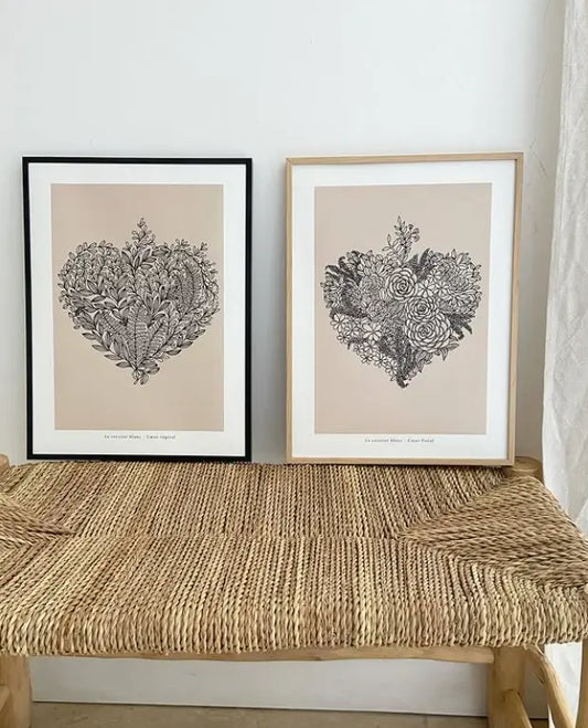 Affiche murale Coeur végétal Le cerisier blanc