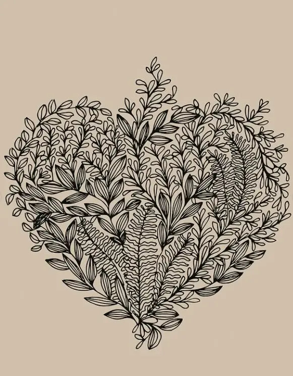 Affiche murale Coeur végétal Le cerisier blanc