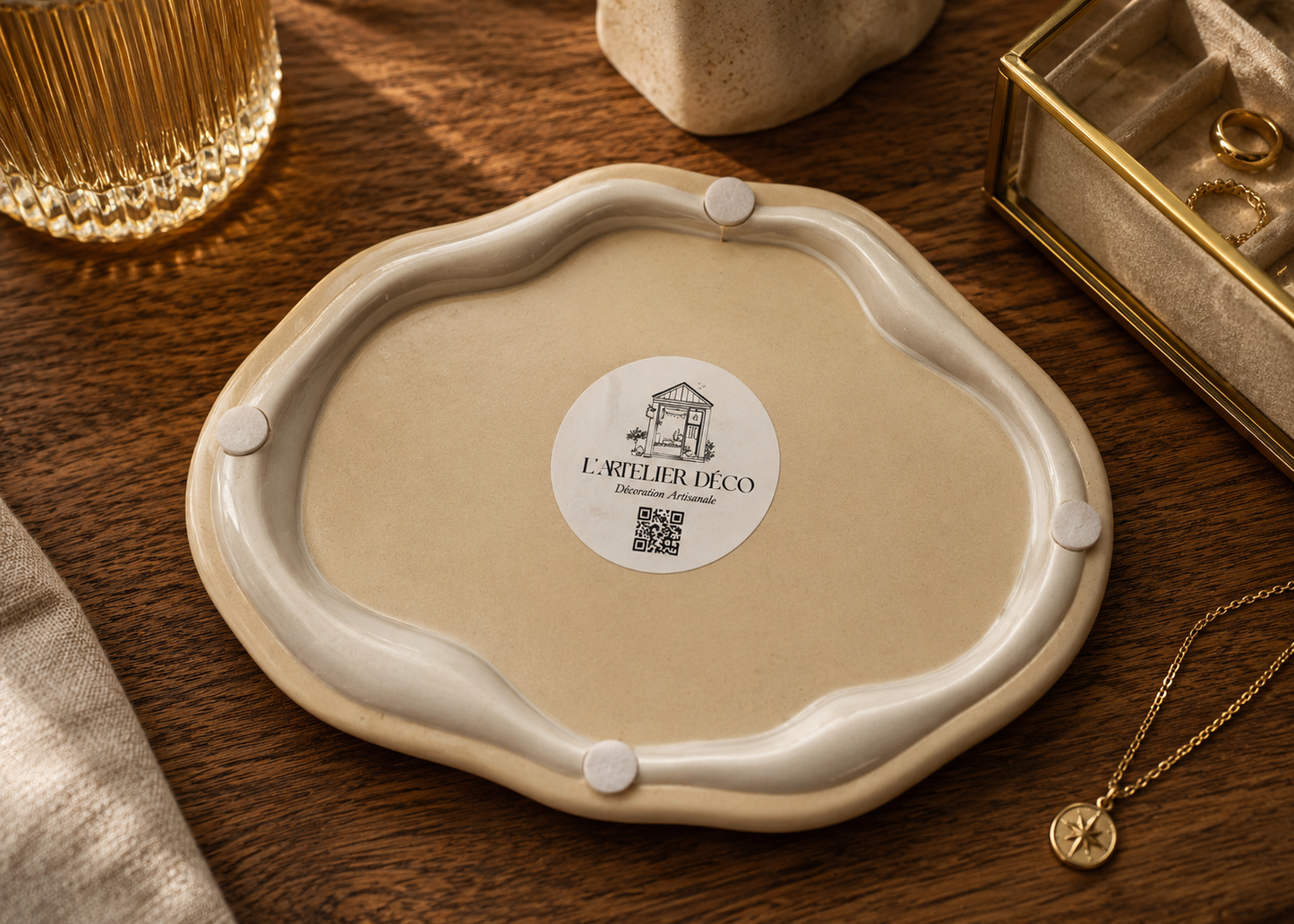 Annonce Grossesse Naissance – Vide-poche personnalisé - Assiette Décorative en céramique | L'Artelier Déco