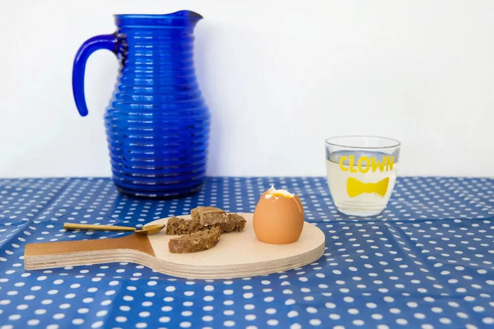 Coquetier en bois, raquette de Ping Pong