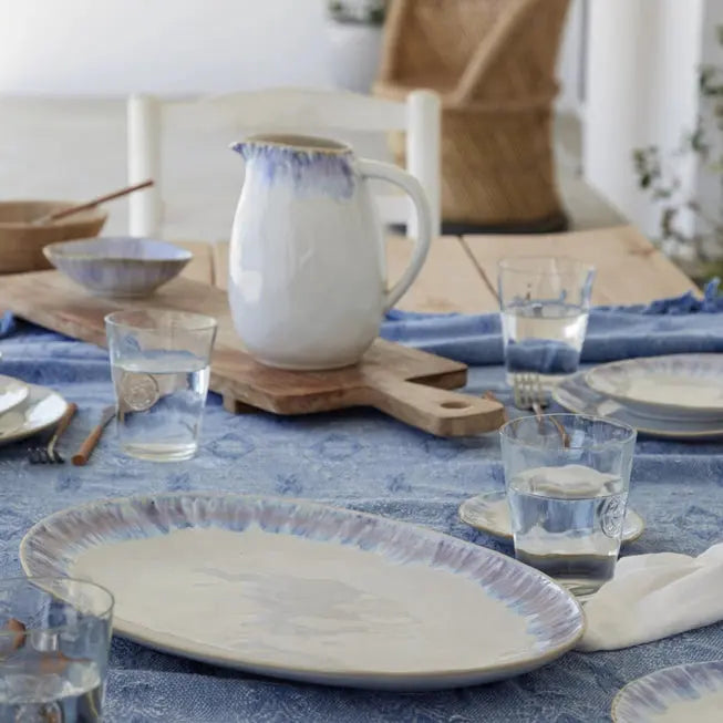 Plat ovale en grès art de la table