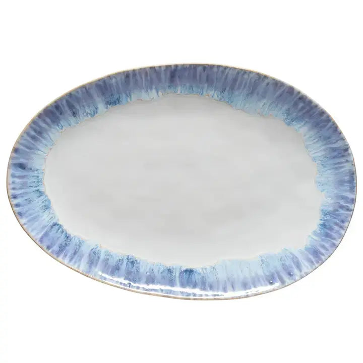 Plat ovale en grès art de la table