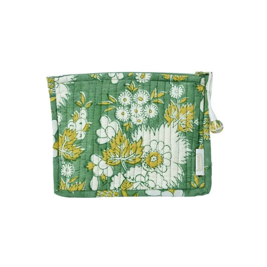 trousse pochette matelassée fleurie