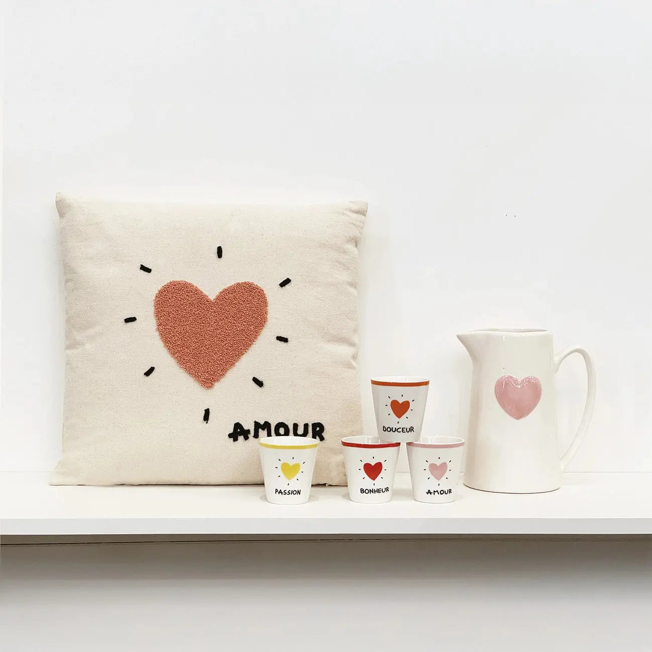Set de 4 tasses amour coeur - Opjet Paris Opjet Paris Tasse  L'Artelier Déco
