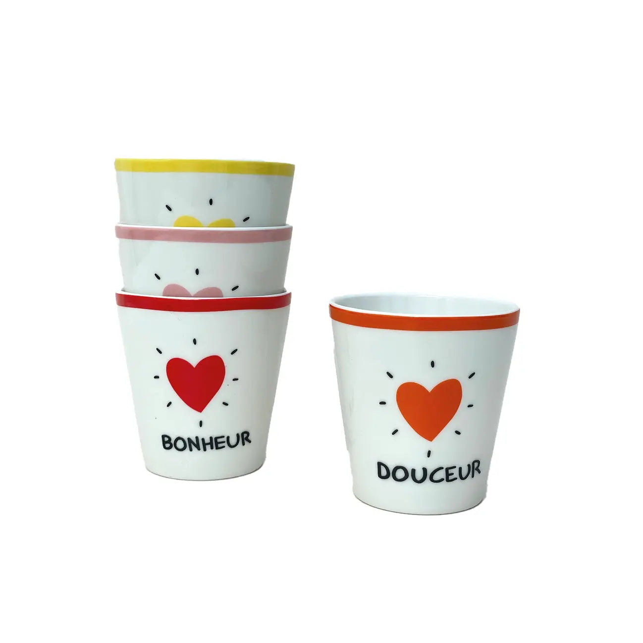 Set de 4 tasses amour coeur - Opjet Paris Opjet Paris Tasse L'Artelier Déco