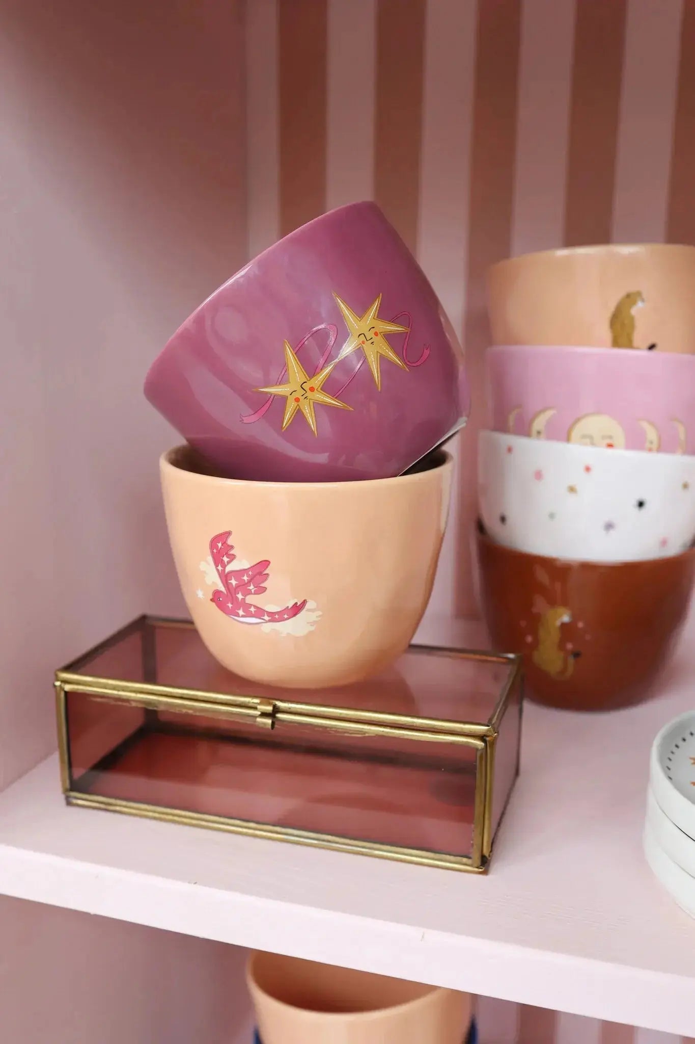 Tasse en céramique stars mug pour thé café chocolat chaud