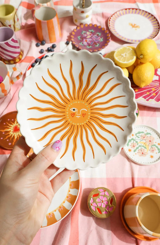 Assiette décorative vide poche sun