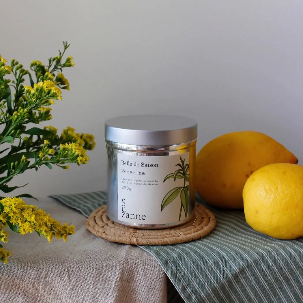 Bougie naturelle parfumée Verveine – Édition Belle de Saison Suzanne la Naturelle