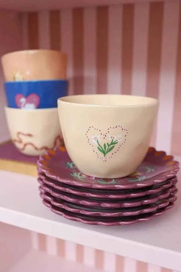 Tasse Flower Heart en céramique