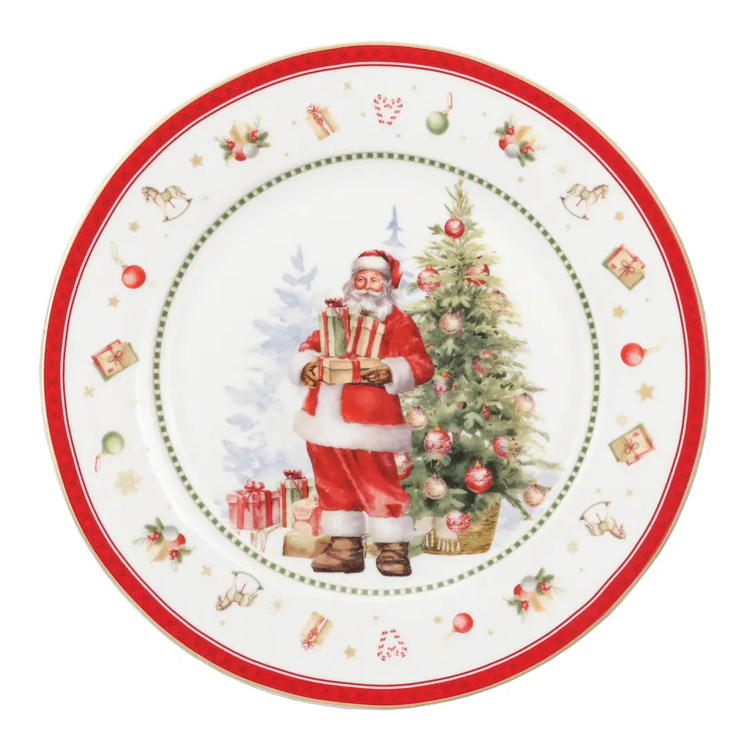 Assiette Dessert Porcelaine Happy Santa 19,5 cm – Isabelle Rose