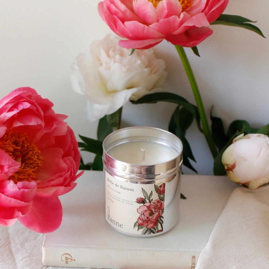 Bougie naturelle parfumée Pivoine - Edition éphémère