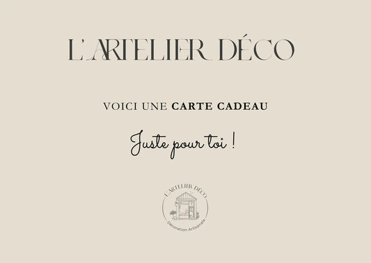 Carte cadeau L’ARTelier Déco L'Artelier Déco