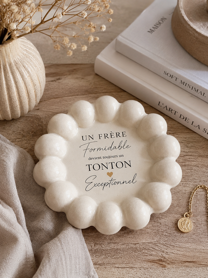 Vide-poche range bijoux en céramique personnalisé – Annonce naissance & cadeau unique | L'Artelier Déco