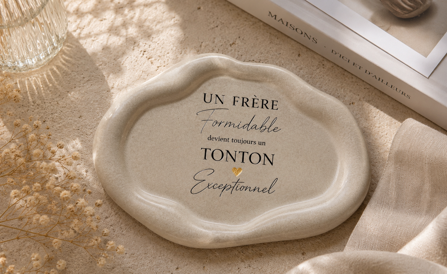 Annonce Grossesse Naissance – Vide-poche personnalisé - Assiette Décorative en céramique | L'Artelier Déco
