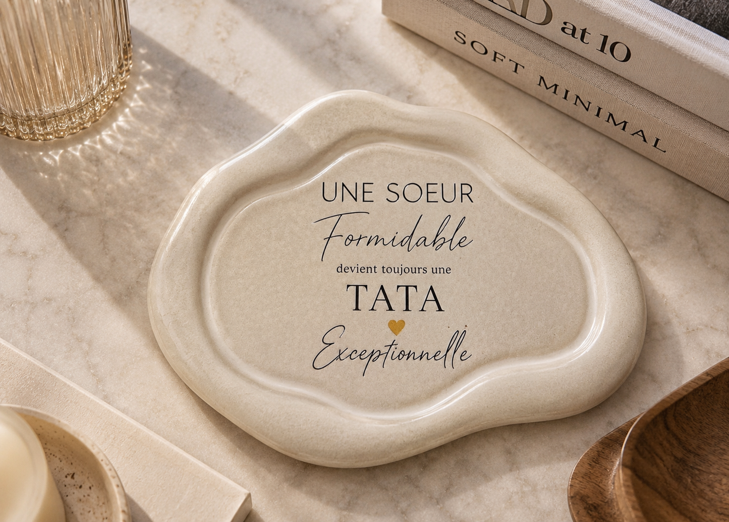 Annonce Grossesse Naissance – Vide-poche personnalisé - Assiette Décorative en céramique | L'Artelier Déco