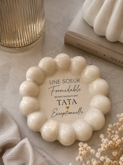 Vide-poche range bijoux en céramique personnalisé – Annonce naissance & cadeau unique | L'Artelier Déco