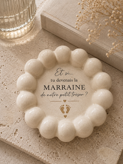 Vide-poche range bijoux en céramique personnalisé – Annonce naissance & cadeau unique | L'Artelier Déco