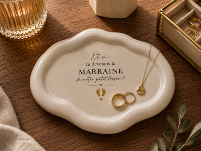 Annonce Grossesse Naissance – Vide-poche personnalisé - Assiette Décorative en céramique | L'Artelier Déco