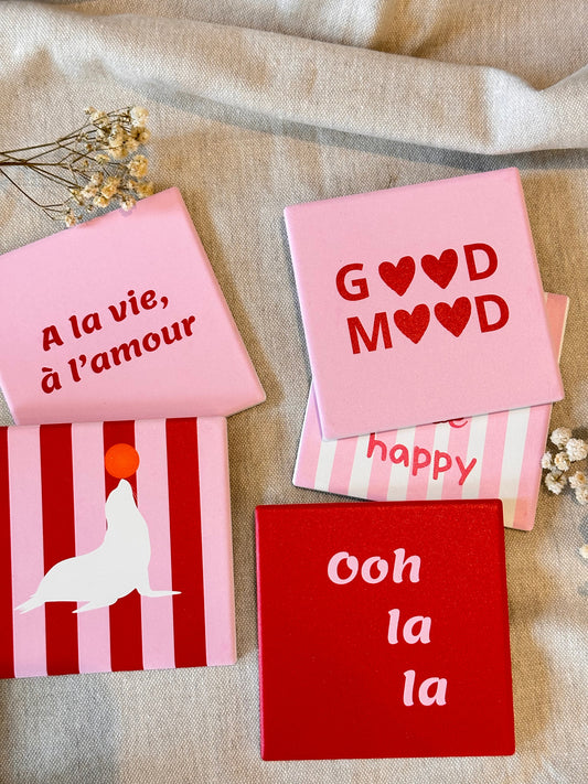 Dessous de Verre en céramique - Sous-bocks – Déco Murale – Idée Cadeau L'Artelier Déco Dessous de verre  L'Artelier Déco