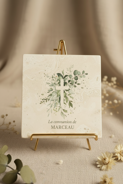 Dessous de verre personnalisé en pierre naturelle - Collection exclusive L’Artelier Déco