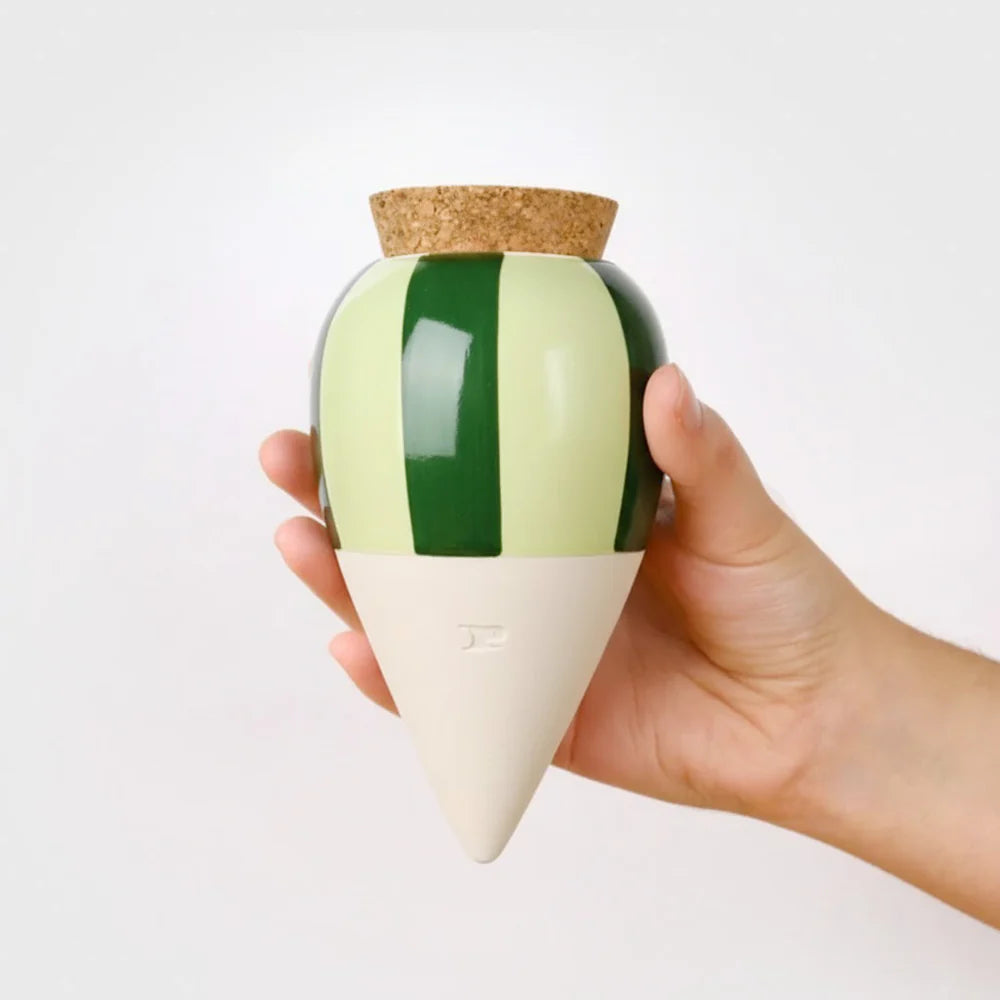 L’Olla Pepin – Arrosage autonome et naturel en céramique Pepin Olla 24.50 L'Artelier Déco Rayé vert et vert