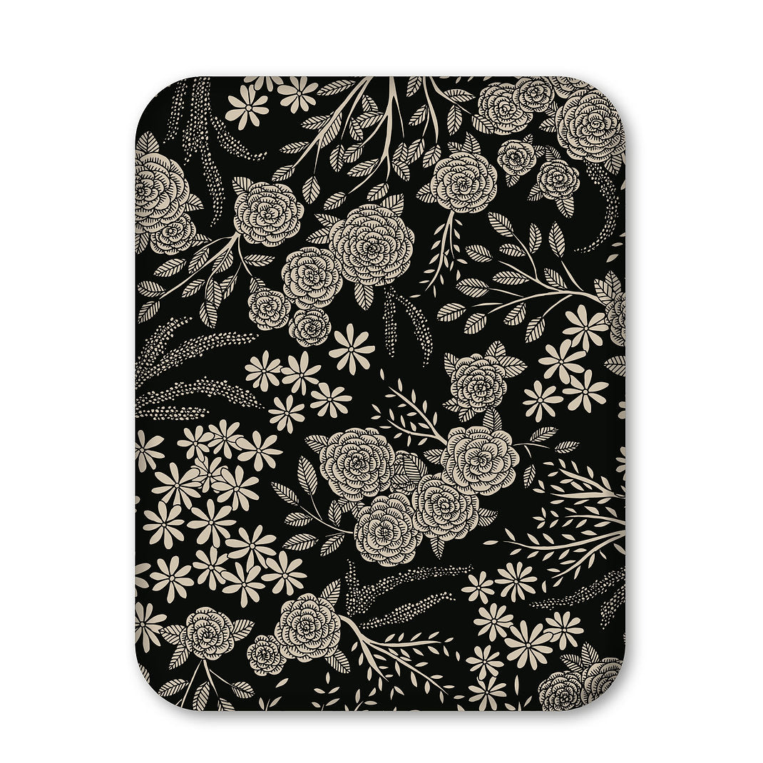 Plateau fleuri en bois