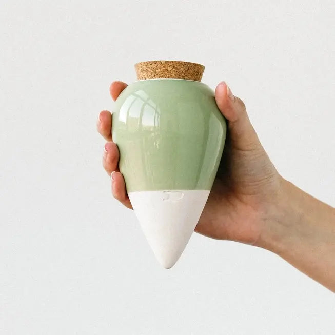 Olla hydratante arrosage autonome petit réservoir d'eau en céramique microporeuse 