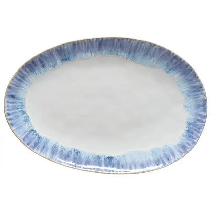 Plat ovale en grès art de la table