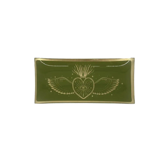 Plateau rectangulaire Ex-voto - Opjet Paris L'Artelier Déco  9.90 L'Artelier Déco Kaki