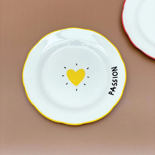 Set de 4 assiettes dessert amour coeur - Opjet Paris L'Artelier Déco   L'Artelier Déco