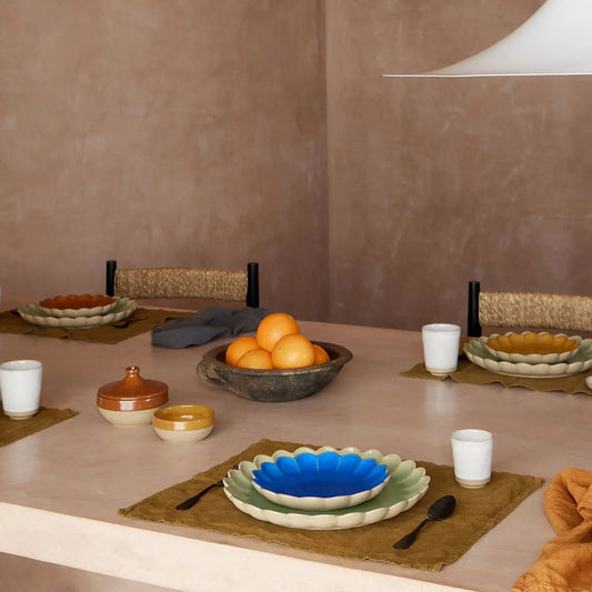 Assiette à apéritifs en grès Marrakech Costa Nova