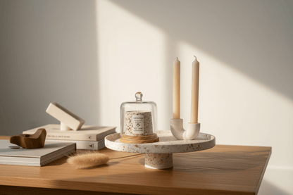Bougeoir duo en jesmonite - Bougeoirs | L'Artelier Déco