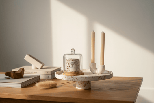 Bougeoir duo en jesmonite - Bougeoirs | L'Artelier Déco