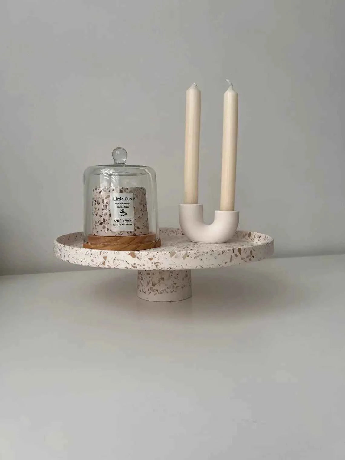 Bougeoir duo en jesmonite
