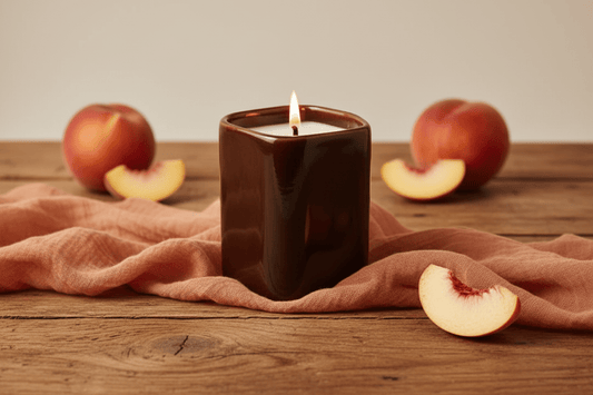 Bougie artisanale parfumée Pêche - Bougie | L'Artelier Déco