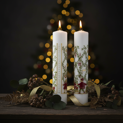 Bougie Pilier Noël - Moody