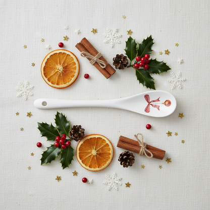 Cuillère Joyeuses Fêtes – Flat lay