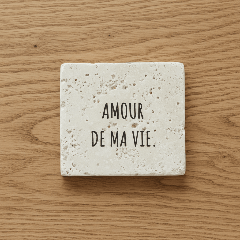 Dessous de verre personnalisé en pierre naturelle - Collection exclusive L’Artelier Déco - Dessous de verre | L'Artelier Déco