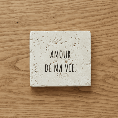 Dessous de verre personnalisé en pierre naturelle - Collection exclusive L’Artelier Déco - Dessous de verre | L'Artelier Déco