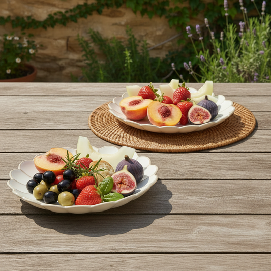 Deux assiettes festonnées - table estivale