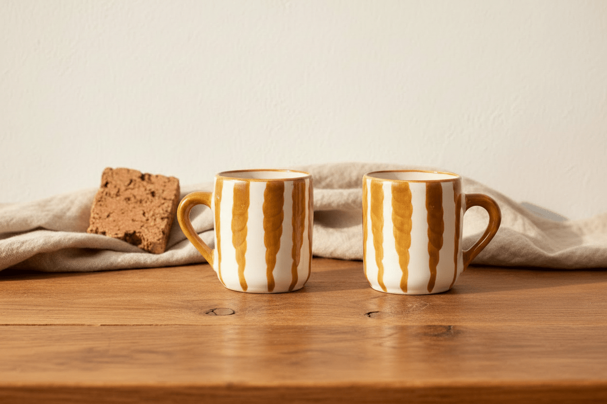 Ensemble de deux tasses en céramique - Tasse | L'Artelier Déco