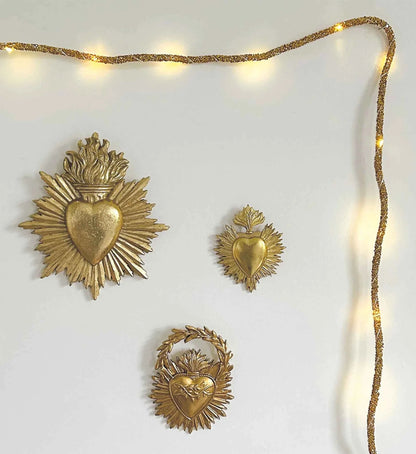 Ex-Voto cœur doré - Décoration murale