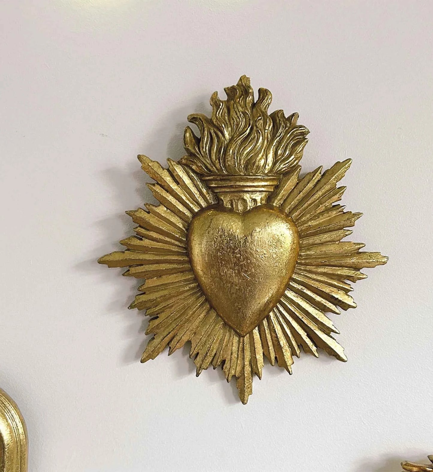 Ex-Voto cœur doré - Décoration murale