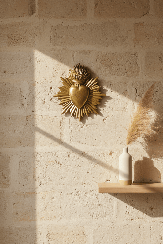 Ex - Voto cœur doré - Décoration murale - Décoration murale | L'Artelier Déco