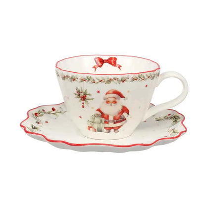 Tasse et Soucoupe Porcelaine Vintage Noël 200ml – Isabelle Rose