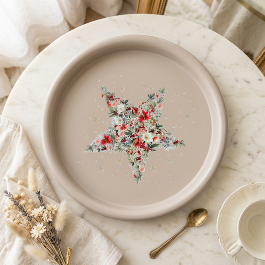 Plateau décoratif de Noël en métal  | L'Artelier Déco