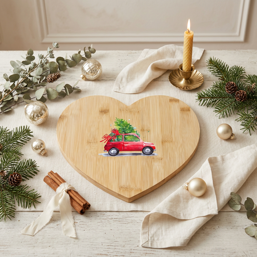 Plateau de Service en Bois Noël | Cadeau Artisanal Français | Plusieurs Modèles