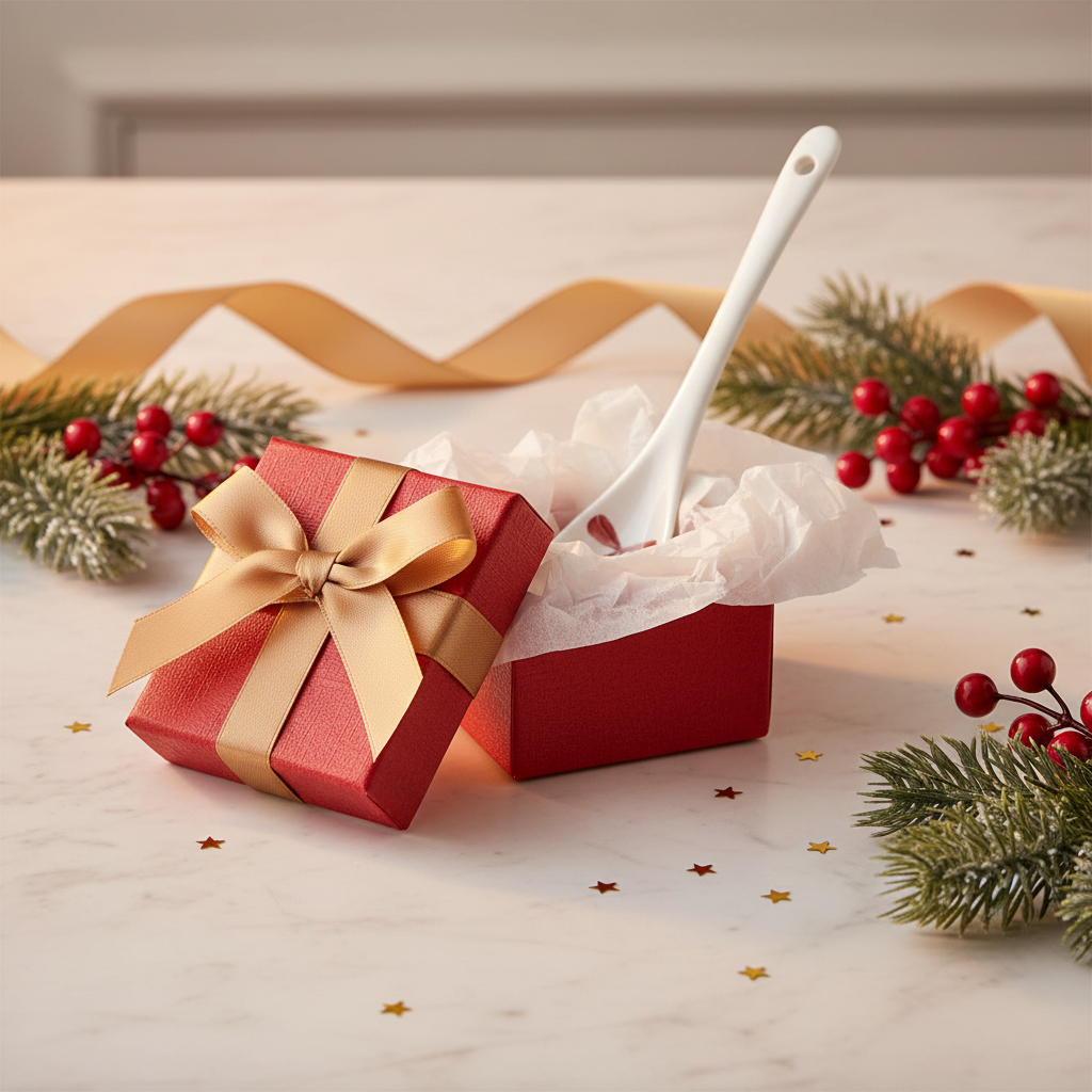 Cuillère Joyeuses Fêtes dans boîte cadeau
