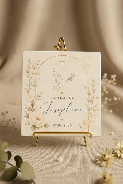 Dessous de verre personnalisé en pierre naturelle - Collection exclusive L’Artelier Déco
